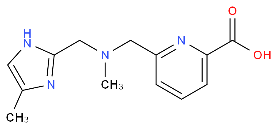6-({methyl[(4-methyl-1H-imidazol-2-yl)methyl]amino}methyl)pyridine-2-carboxylic acid_分子结构_CAS_)