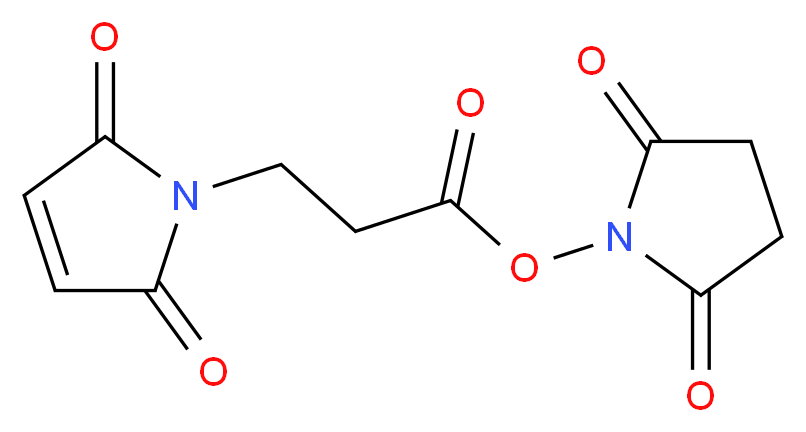 2,5-dioxopyrrolidin-1-yl 3-(2,5-dioxo-2,5-dihydro-1H-pyrrol-1-yl)propanoate_分子结构_CAS_55750-62-4