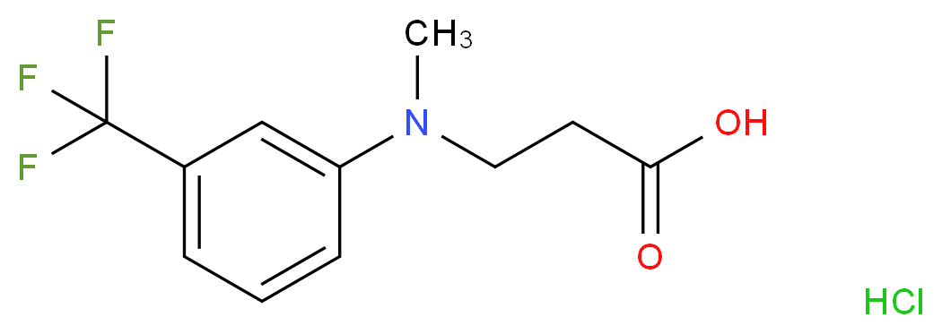 3-[Methyl-(3-trifluoromethyl-phenyl)-amino]-propionic acid hydrochloride_分子结构_CAS_1185101-15-8)