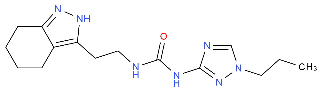 N-(1-propyl-1H-1,2,4-triazol-3-yl)-N'-[2-(4,5,6,7-tetrahydro-2H-indazol-3-yl)ethyl]urea_分子结构_CAS_)