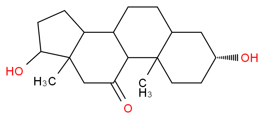 5β-Androstane-3α,17β-diol-11-one_分子结构_CAS_1158-94-7)