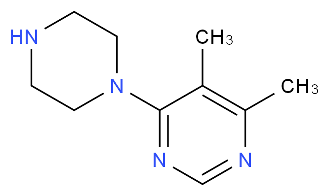 4,5-dimethyl-6-(piperazin-1-yl)pyrimidine_分子结构_CAS_1227465-82-8