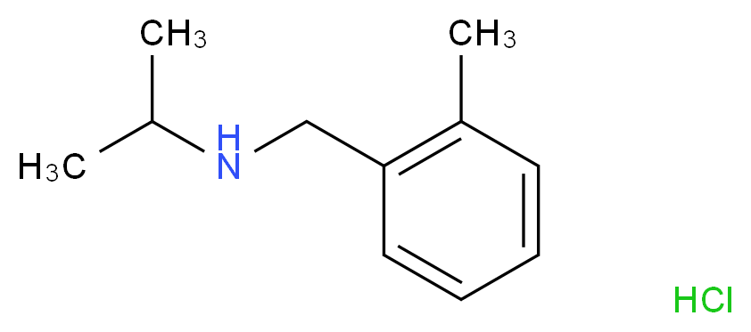 [(2-methylphenyl)methyl](propan-2-yl)amine hydrochloride_分子结构_CAS_91338-98-6