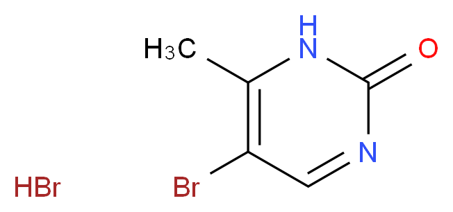 5-bromo-6-methyl-1,2-dihydropyrimidin-2-one hydrobromide_分子结构_CAS_63331-36-2