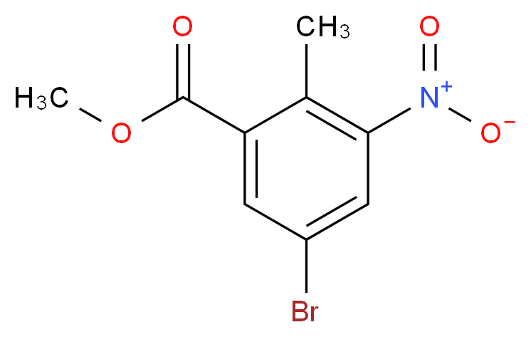 Methyl 5-bromo-2-methyl-3-nitrobenzoate_分子结构_CAS_220514-28-3)