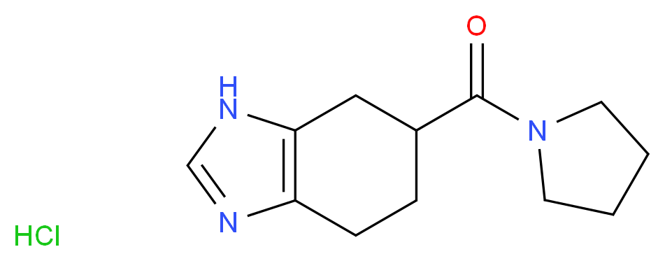 6-(pyrrolidine-1-carbonyl)-4,5,6,7-tetrahydro-1H-1,3-benzodiazole hydrochloride_分子结构_CAS_132036-42-1