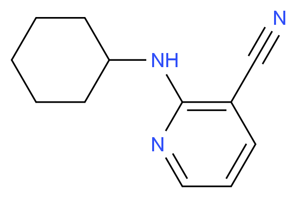 2-(cyclohexylamino)pyridine-3-carbonitrile_分子结构_CAS_77276-34-7