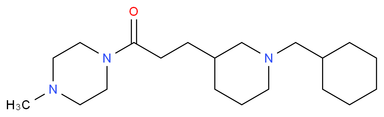 1-{3-[1-(cyclohexylmethyl)-3-piperidinyl]propanoyl}-4-methylpiperazine_分子结构_CAS_)