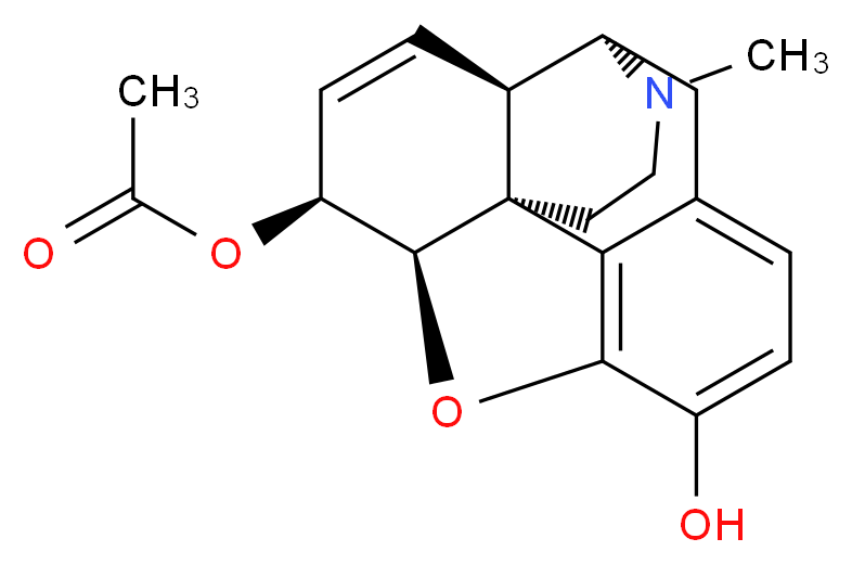 6-乙酸吗啡 盐酸盐_分子结构_CAS_)