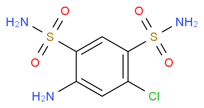 4-氨基-6-氯-1,3-苯二磺酰胺_分子结构_CAS_121-30-2)