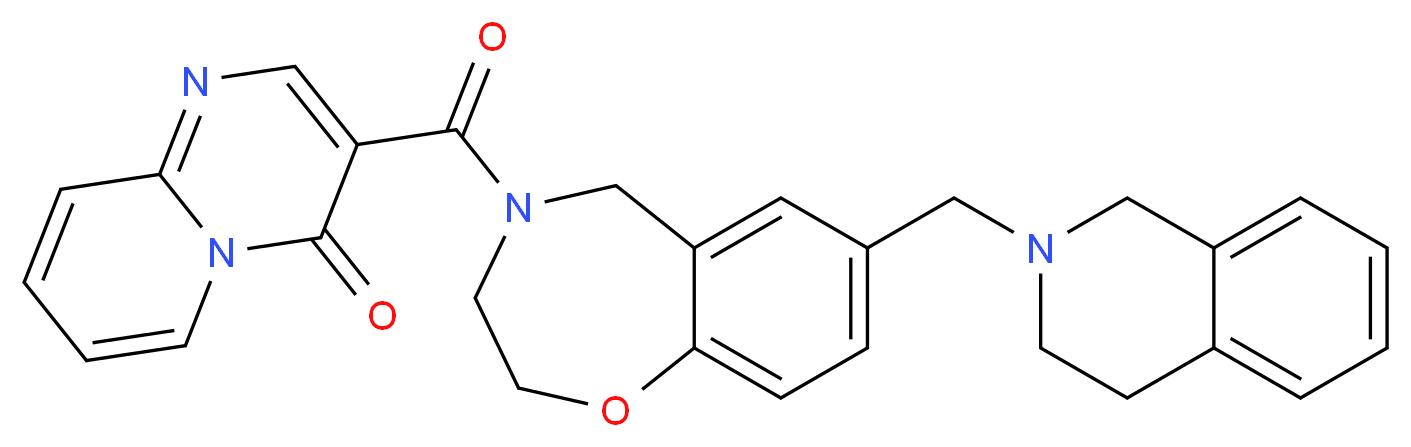 3-{[7-(3,4-dihydro-2(1H)-isoquinolinylmethyl)-2,3-dihydro-1,4-benzoxazepin-4(5H)-yl]carbonyl}-4H-pyrido[1,2-a]pyrimidin-4-one_分子结构_CAS_)