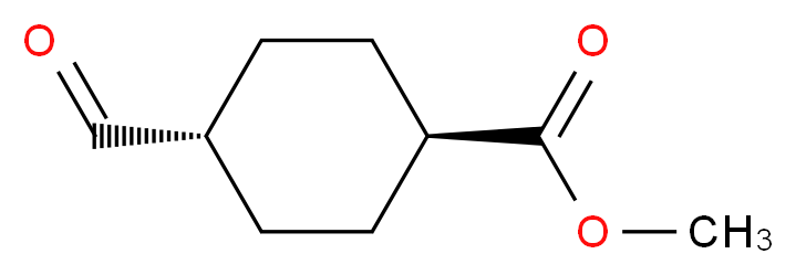 (1R,4R)-Methyl 4-formylcyclohexanecarboxylate_分子结构_CAS_54274-80-5)