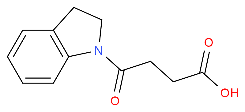 4-(2,3-dihydro-1H-indol-1-yl)-4-oxobutanoic acid_分子结构_CAS_105105-00-8