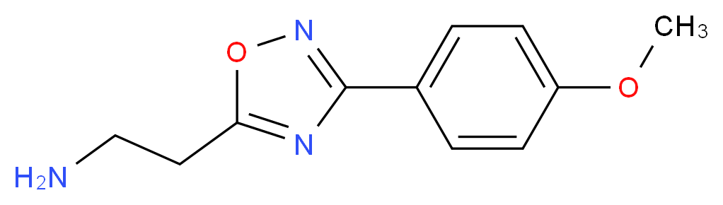 2-[3-(4-methoxyphenyl)-1,2,4-oxadiazol-5-yl]ethan-1-amine_分子结构_CAS_885953-52-6
