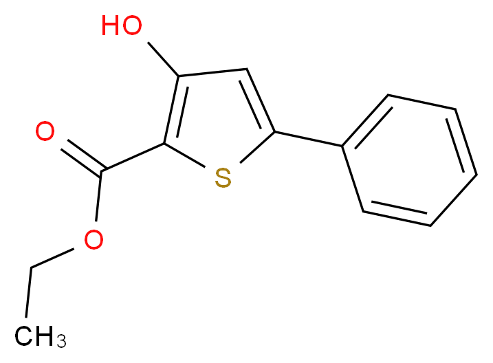 ethyl 3-hydroxy-5-phenylthiophene-2-carboxylate_分子结构_CAS_2158-86-3