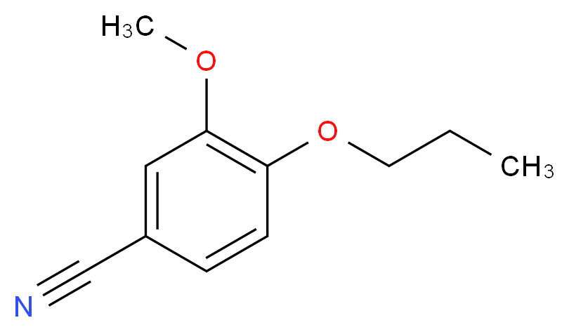 3-methoxy-4-propoxybenzonitrile_分子结构_CAS_60758-85-2