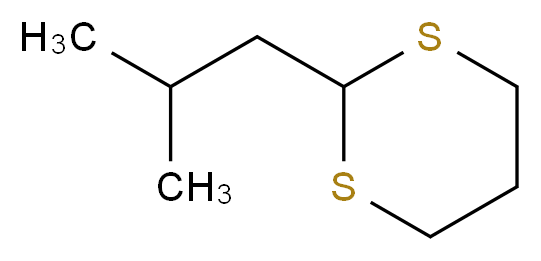 2-(2-methylpropyl)-1,3-dithiane_分子结构_CAS_69824-23-3