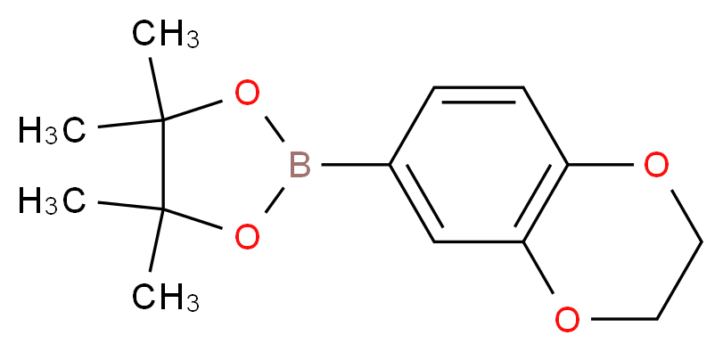 2-(2,3-dihydro-1,4-benzodioxin-6-yl)-4,4,5,5-tetramethyl-1,3,2-dioxaborolane_分子结构_CAS_517874-21-4
