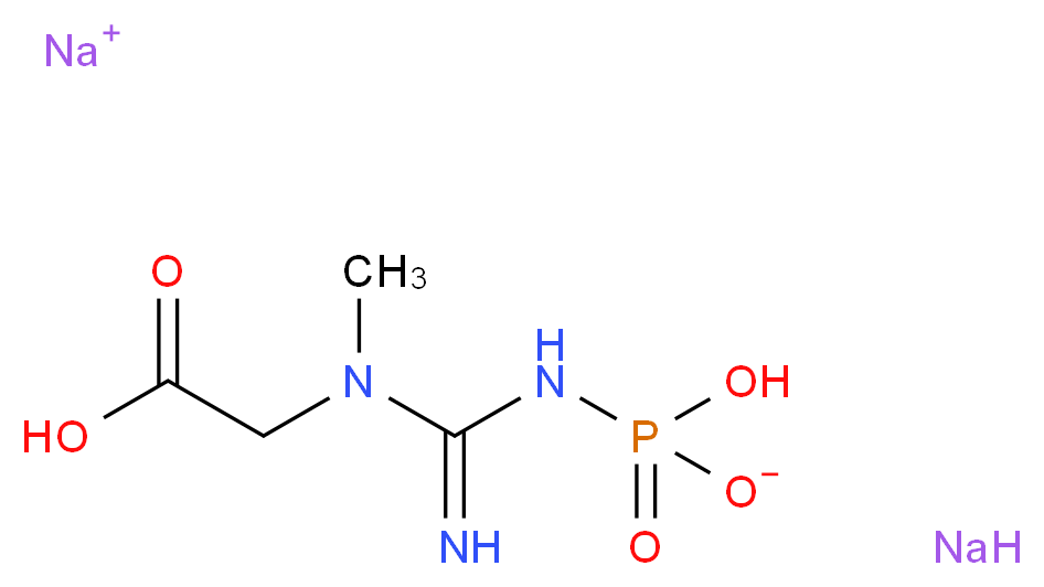 四水合肌酸磷酸二钠盐_分子结构_CAS_71519-72-7)