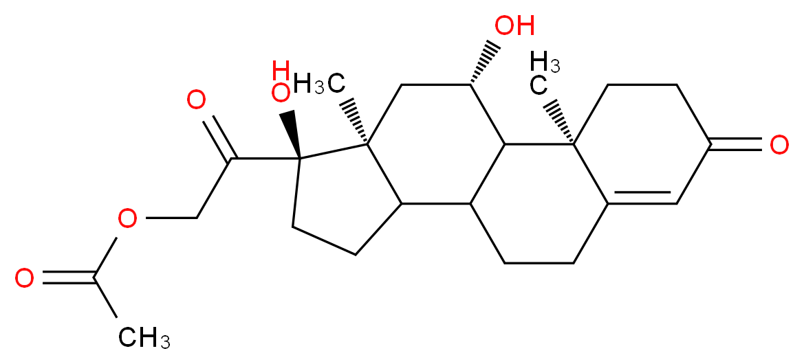 醋酸氢化可的松_分子结构_CAS_50-03-3)