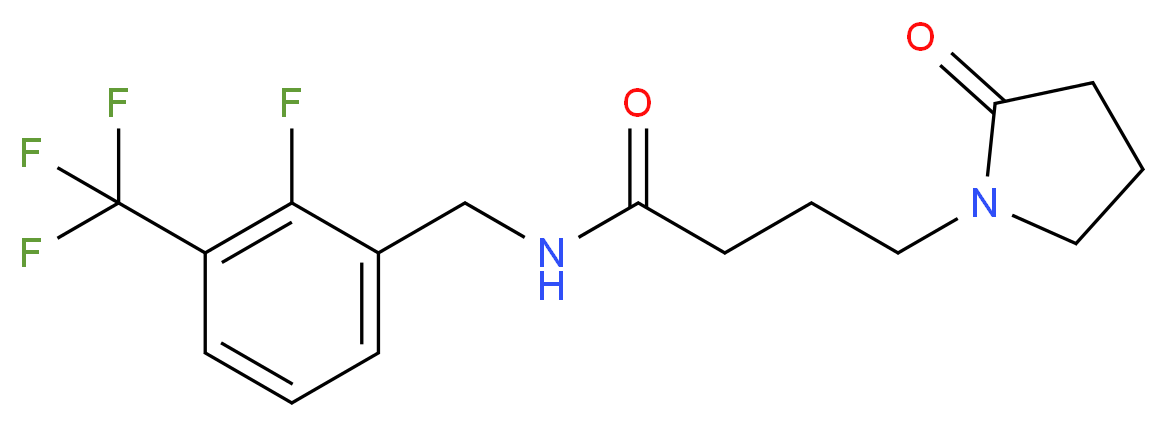 N-[2-fluoro-3-(trifluoromethyl)benzyl]-4-(2-oxopyrrolidin-1-yl)butanamide_分子结构_CAS_)