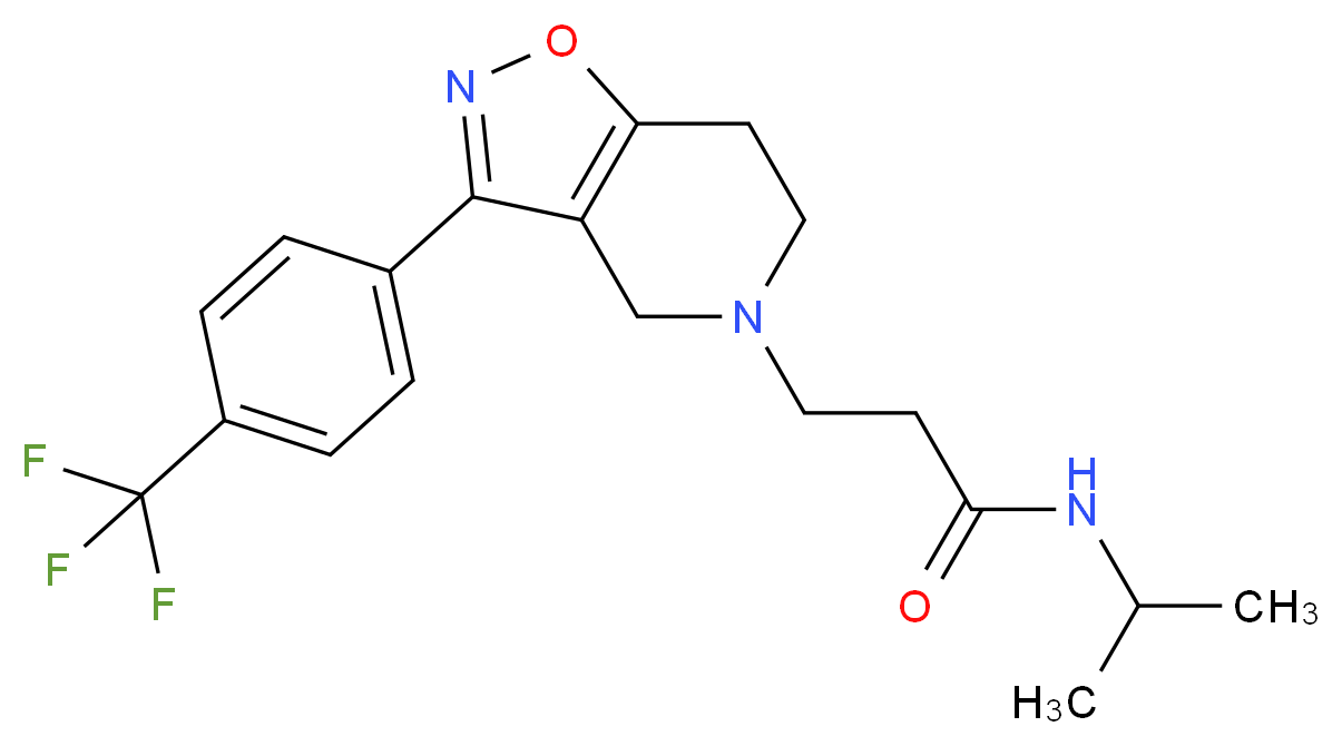 N-isopropyl-3-[3-[4-(trifluoromethyl)phenyl]-6,7-dihydroisoxazolo[4,5-c]pyridin-5(4H)-yl]propanamide_分子结构_CAS_)