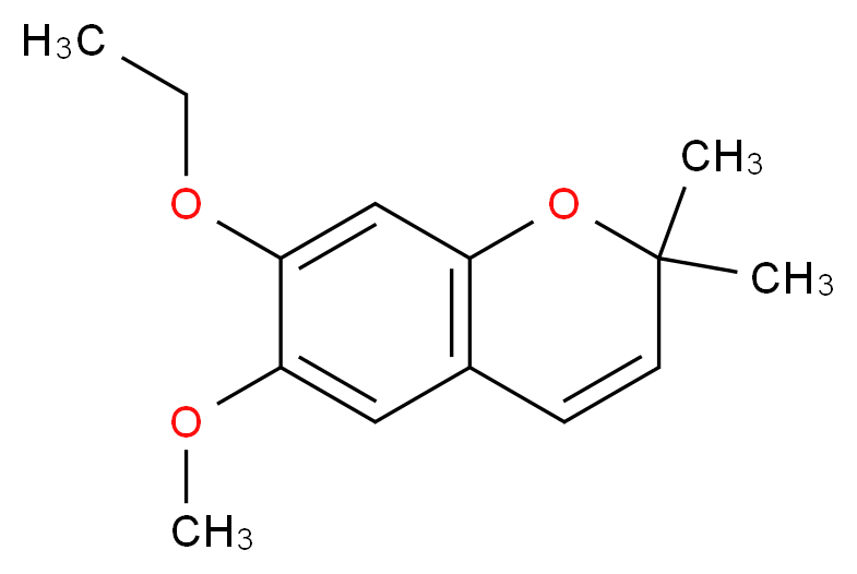 7-ethoxy-6-methoxy-2,2-dimethyl-2H-chromene_分子结构_CAS_65383-73-5