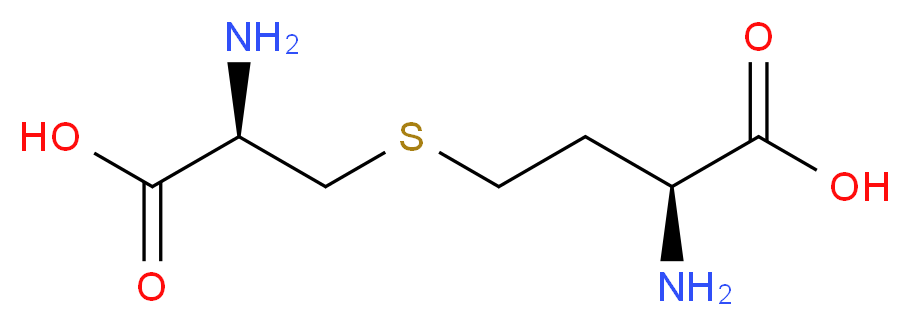 (2S)-2-amino-4-{[(2R)-2-amino-2-carboxyethyl]sulfanyl}butanoic acid_分子结构_CAS_56-88-2