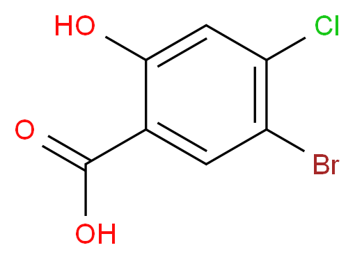 5-bromo-4-chloro-2-hydroxybenzoic acid_分子结构_CAS_142167-38-2