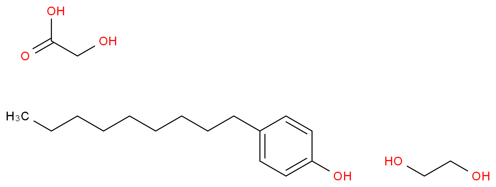 2-hydroxyacetic acid; 4-nonylphenol; ethane-1,2-diol_分子结构_CAS_53610-02-9
