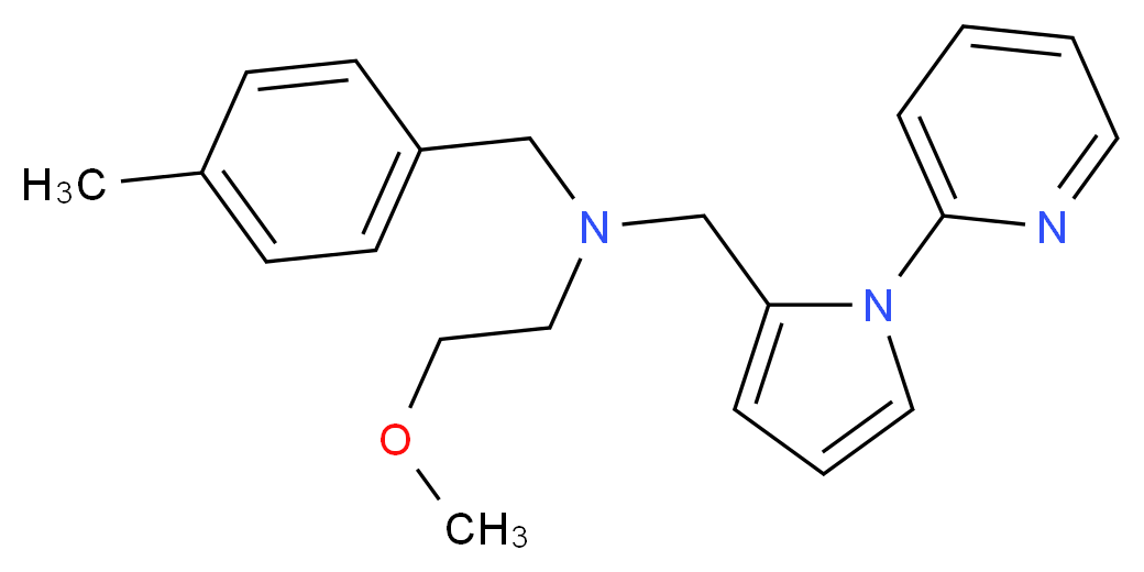 (2-methoxyethyl)(4-methylbenzyl)[(1-pyridin-2-yl-1H-pyrrol-2-yl)methyl]amine_分子结构_CAS_)
