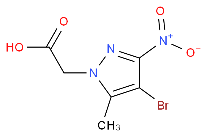 (4-Bromo-5-methyl-3-nitro-1H-pyrazol-1-yl)-acetic acid_分子结构_CAS_345637-67-4)