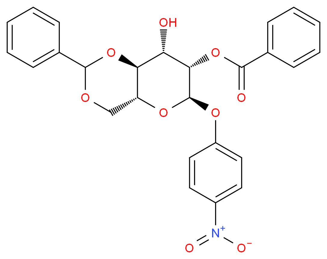 4-Nitrophenyl 2-Benzoyl-4,6-O-benzylidene-α-D-mannopyranoside_分子结构_CAS_94063-92-0)