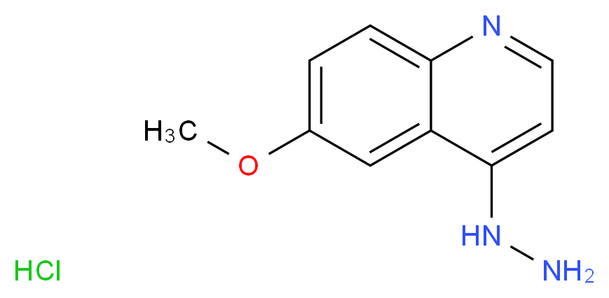 4-hydrazinyl-6-methoxyquinoline hydrochloride_分子结构_CAS_68500-39-0