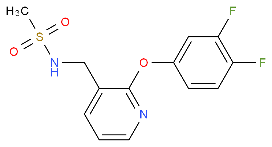 N-{[2-(3,4-difluorophenoxy)-3-pyridinyl]methyl}methanesulfonamide_分子结构_CAS_)