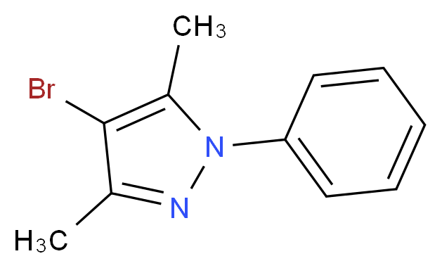 4-bromo-3,5-dimethyl-1-phenyl-1H-pyrazole_分子结构_CAS_51294-75-8)