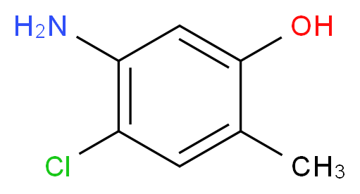 5-Amino-4-chloro-2-methylphenol_分子结构_CAS_110102-86-8)