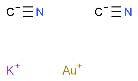 gold(1+) ion potassium bis(iminomethanide)_分子结构_CAS_13967-50-5