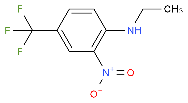 N-Ethyl-2-nitro-4-(trifluoromethyl)aniline_分子结构_CAS_)