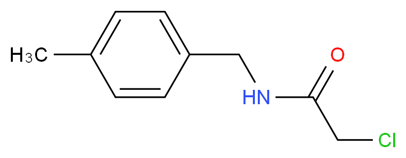 2-chloro-N-[(4-methylphenyl)methyl]acetamide_分子结构_CAS_70110-30-4)