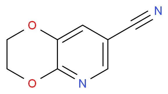 2,3-Dihydro-[1,4]dioxino[2,3-b]pyridine-7-carbonitrile_分子结构_CAS_1261365-28-9)