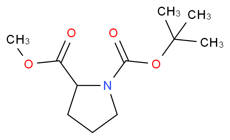 1-tert-Butyl 2-methyl pyrrolidine-1,2-dicarboxylate_分子结构_CAS_145681-01-2)