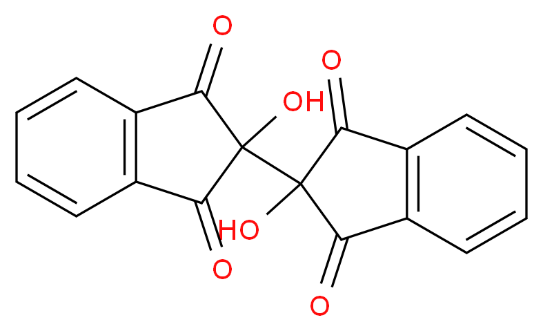 2-hydroxy-2-(2-hydroxy-1,3-dioxo-2,3-dihydro-1H-inden-2-yl)-2,3-dihydro-1H-indene-1,3-dione_分子结构_CAS_5950-69-6