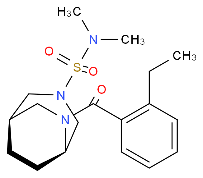 (1R*,5R*)-6-(2-ethylbenzoyl)-N,N-dimethyl-3,6-diazabicyclo[3.2.2]nonane-3-sulfonamide_分子结构_CAS_)
