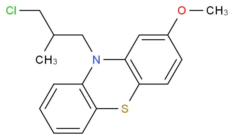 10-(3-chloro-2-methylpropyl)-2-methoxy-10H-phenothiazine_分子结构_CAS_24724-55-8