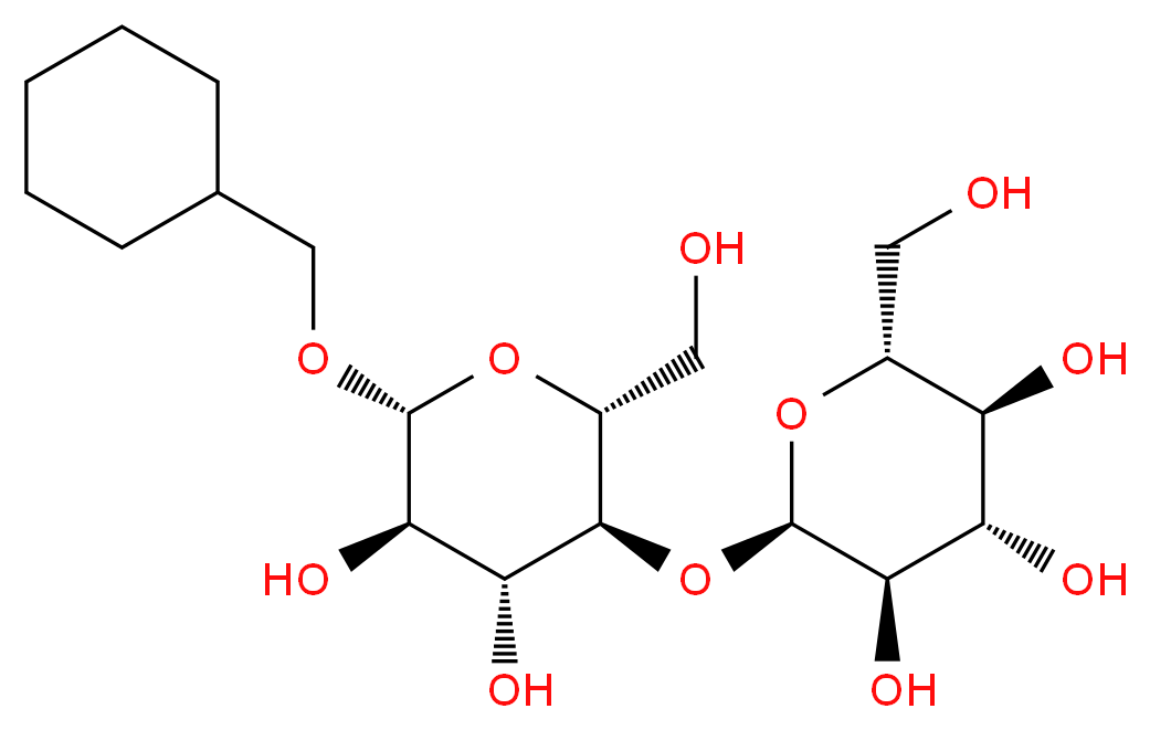 (2R,3R,4S,5S,6R)-2-{[(2R,3S,4R,5R,6R)-6-(cyclohexylmethoxy)-4,5-dihydroxy-2-(hydroxymethyl)oxan-3-yl]oxy}-6-(hydroxymethyl)oxane-3,4,5-triol_分子结构_CAS_260804-64-6