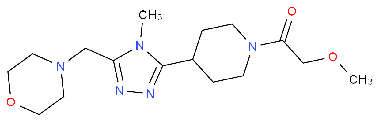 4-({5-[1-(methoxyacetyl)piperidin-4-yl]-4-methyl-4H-1,2,4-triazol-3-yl}methyl)morpholine_分子结构_CAS_)