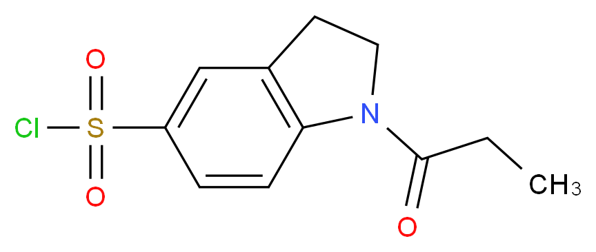1-Propionyl-2,3-dihydro-1H-indole-5-sulfonyl chloride_分子结构_CAS_)