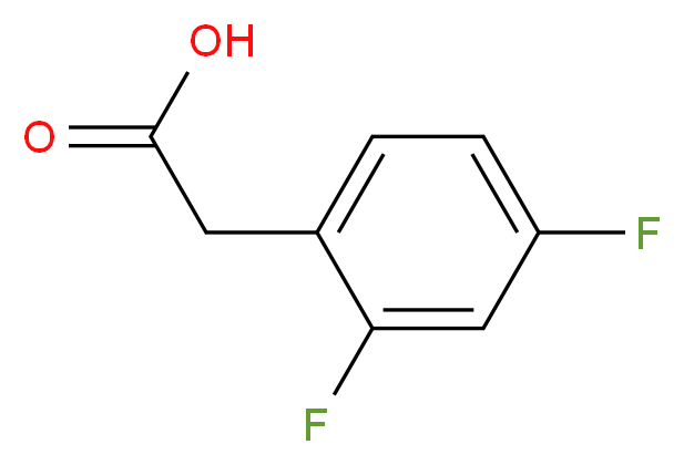 2,4-二氟苯乙酸_分子结构_CAS_81228-09-3)