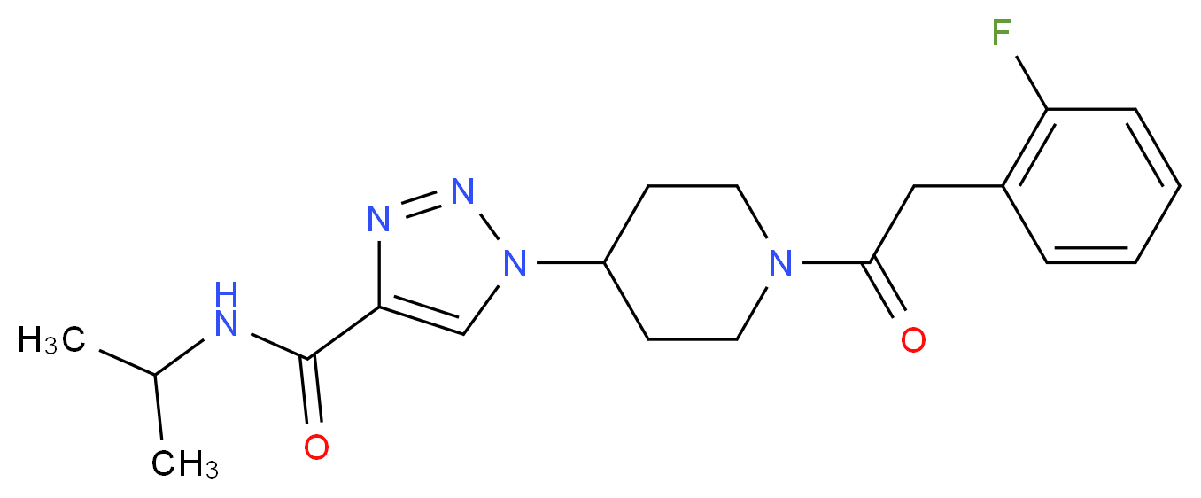 1-{1-[(2-fluorophenyl)acetyl]-4-piperidinyl}-N-isopropyl-1H-1,2,3-triazole-4-carboxamide_分子结构_CAS_)
